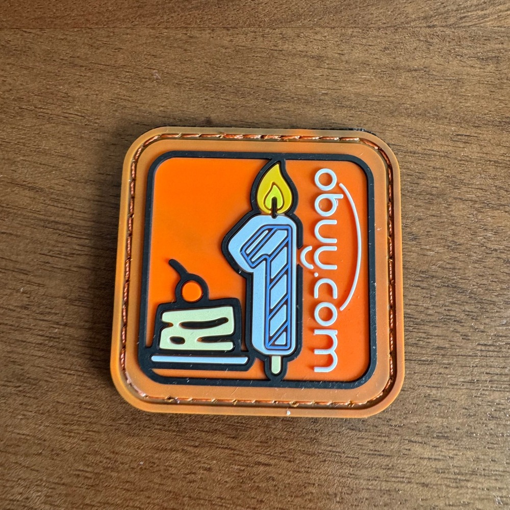 Olight Obuy 1st Anniversary PVC Morale Patch Orange Hook and Loop EDC Accessory